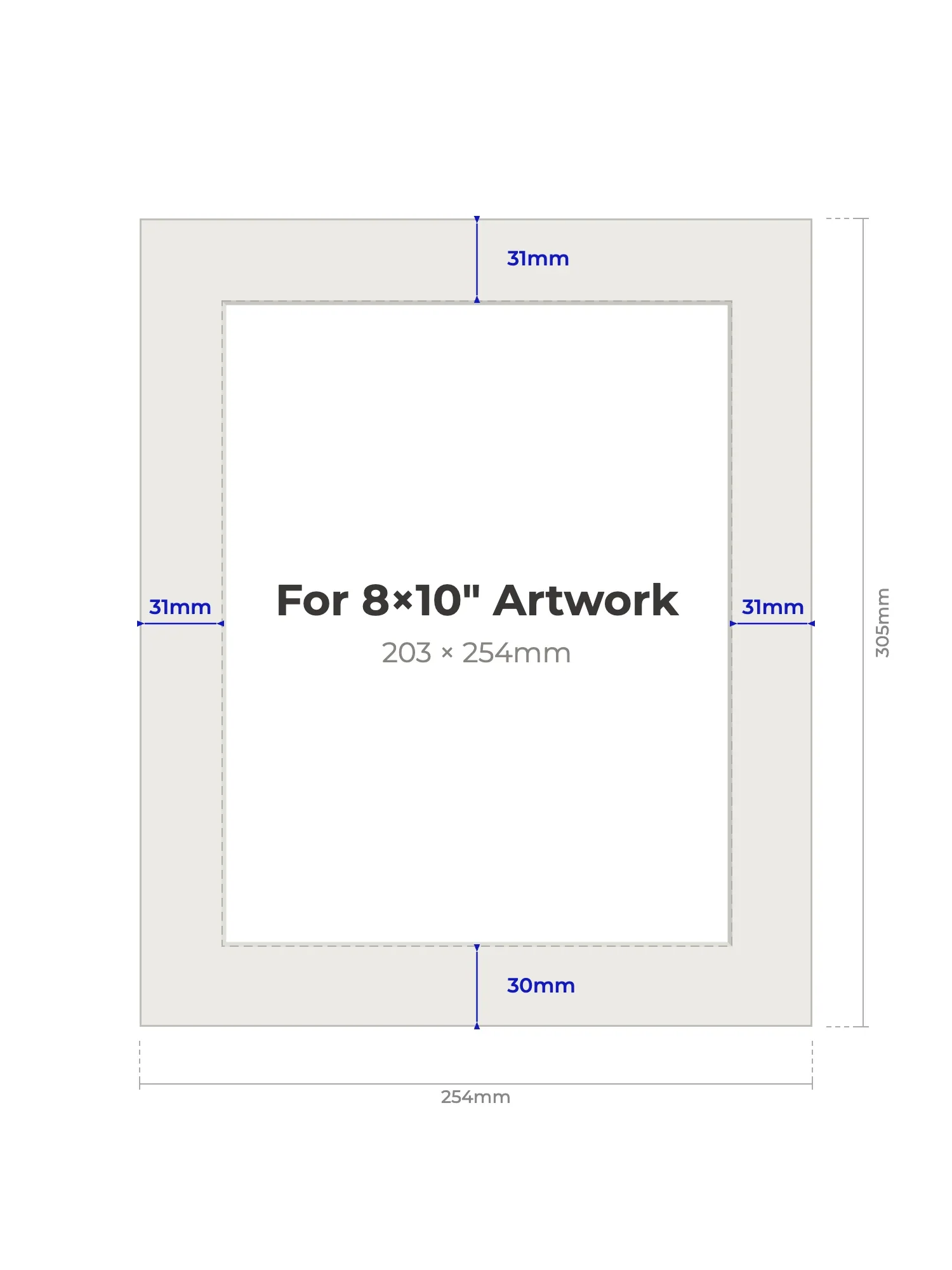 10×12" Picture Mount for 8×10" Artwork - Image 2