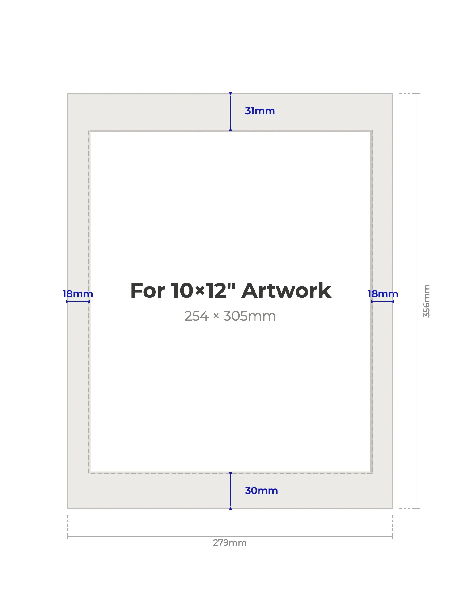 11×14" Picture Mount for 10×12" Artwork - Image 2