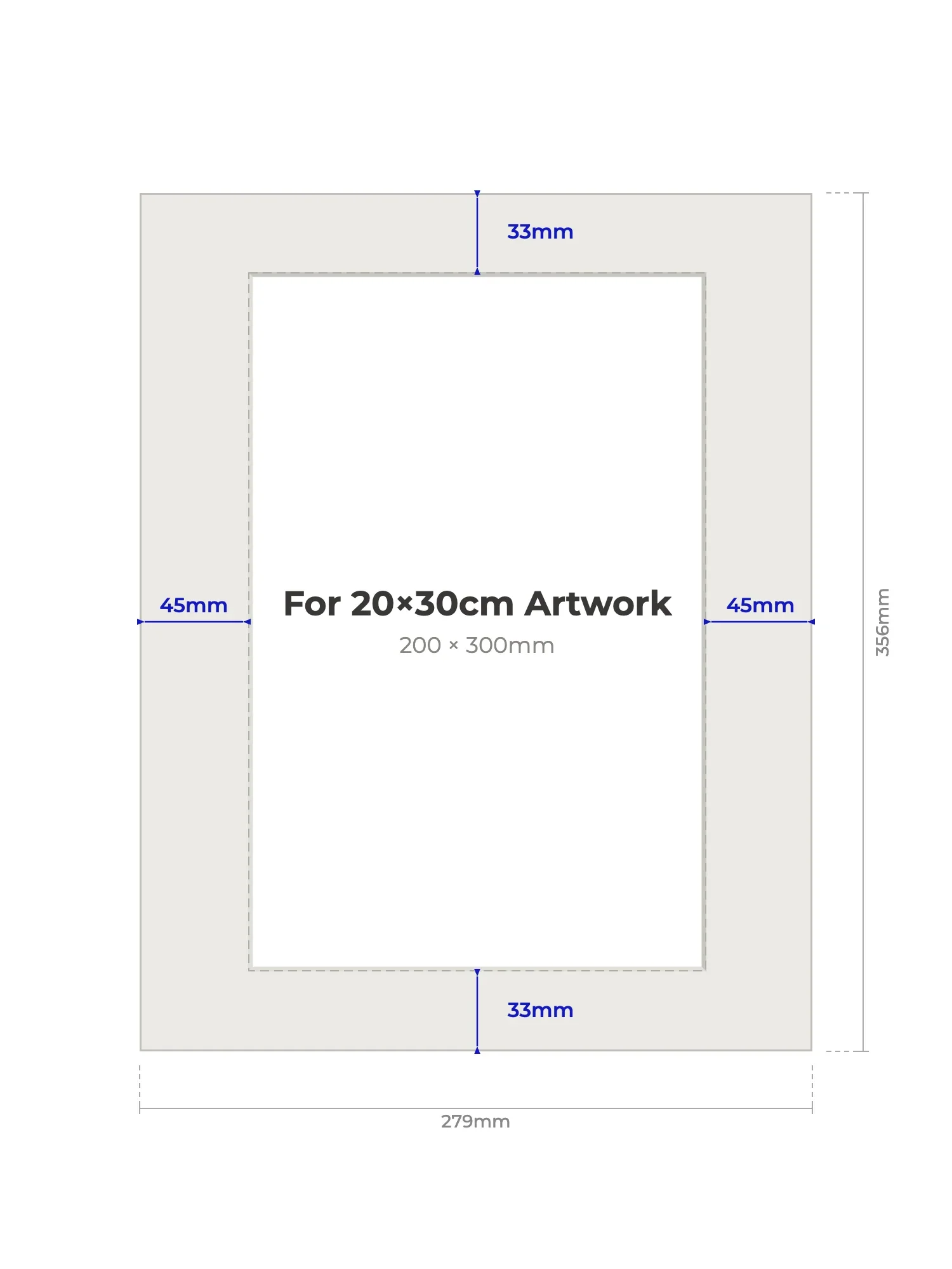 11×14" Picture Mount for 20×30cm Artwork - Image 2