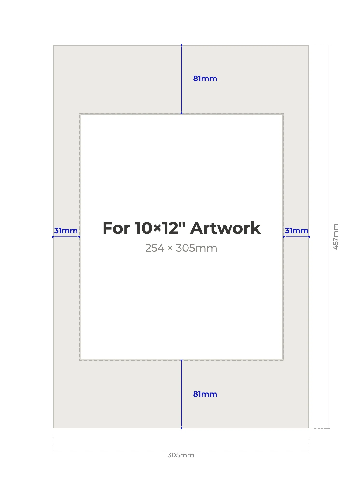 12×18" Picture Mount for 10×12" Artwork - Image 2