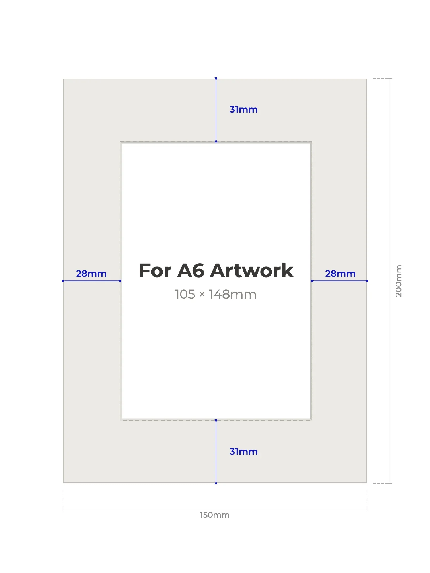 15×20cm Picture Mount for A6 Artwork - Image 2