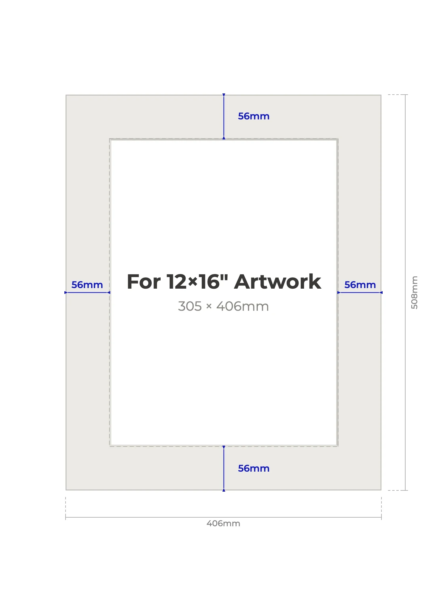 16×20" Picture Mount for 12×16" Artwork - Image 2