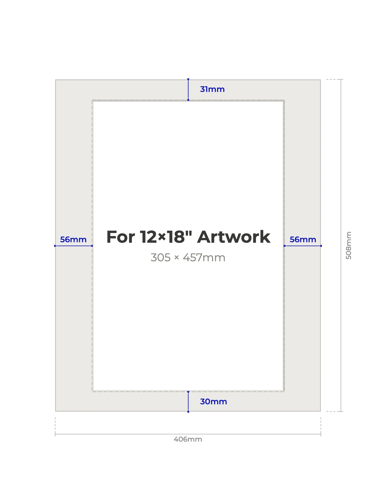 16×20" Picture Mount for 12×18" Artwork - Image 2
