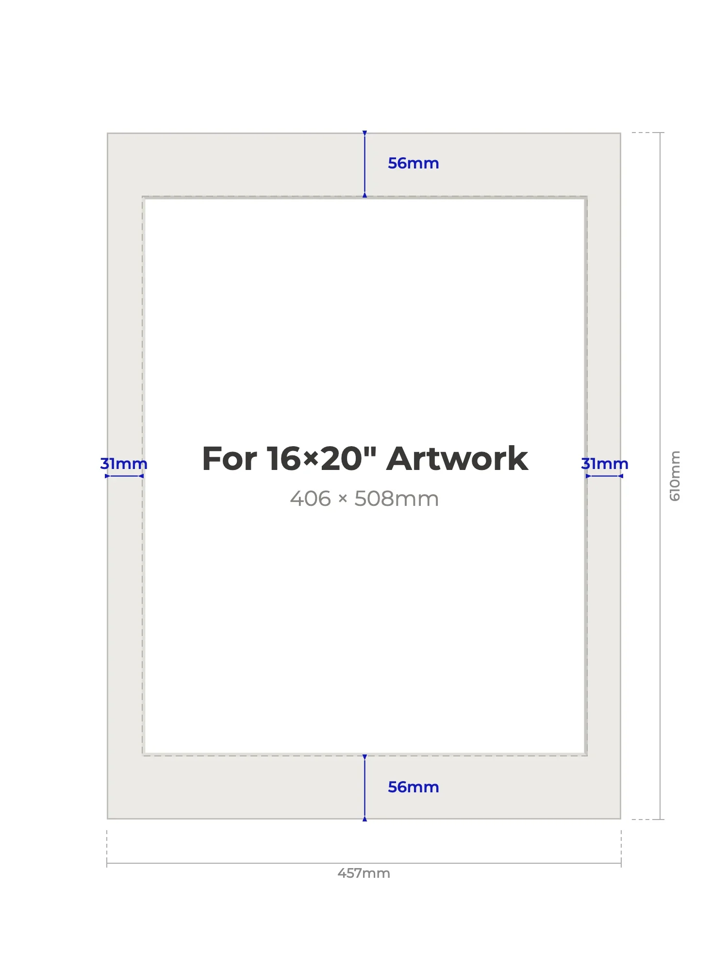 18×24" Picture Mount for 16×20" Artwork - Image 2