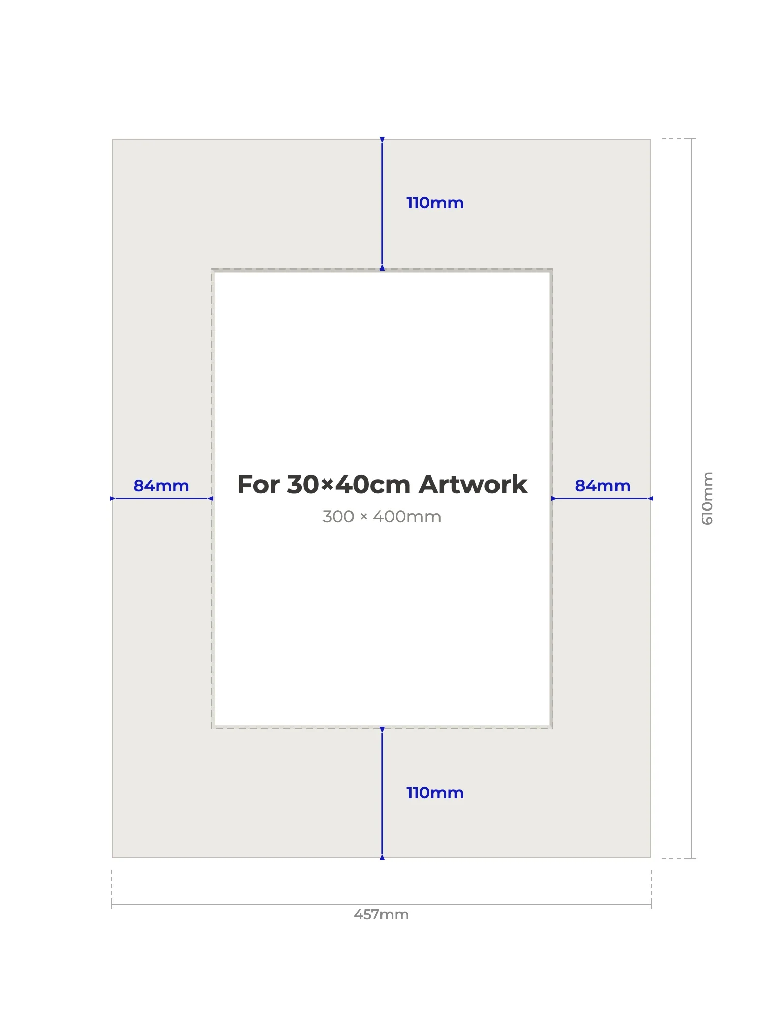 18×24" Picture Mount for 30×40cm Artwork - Image 2