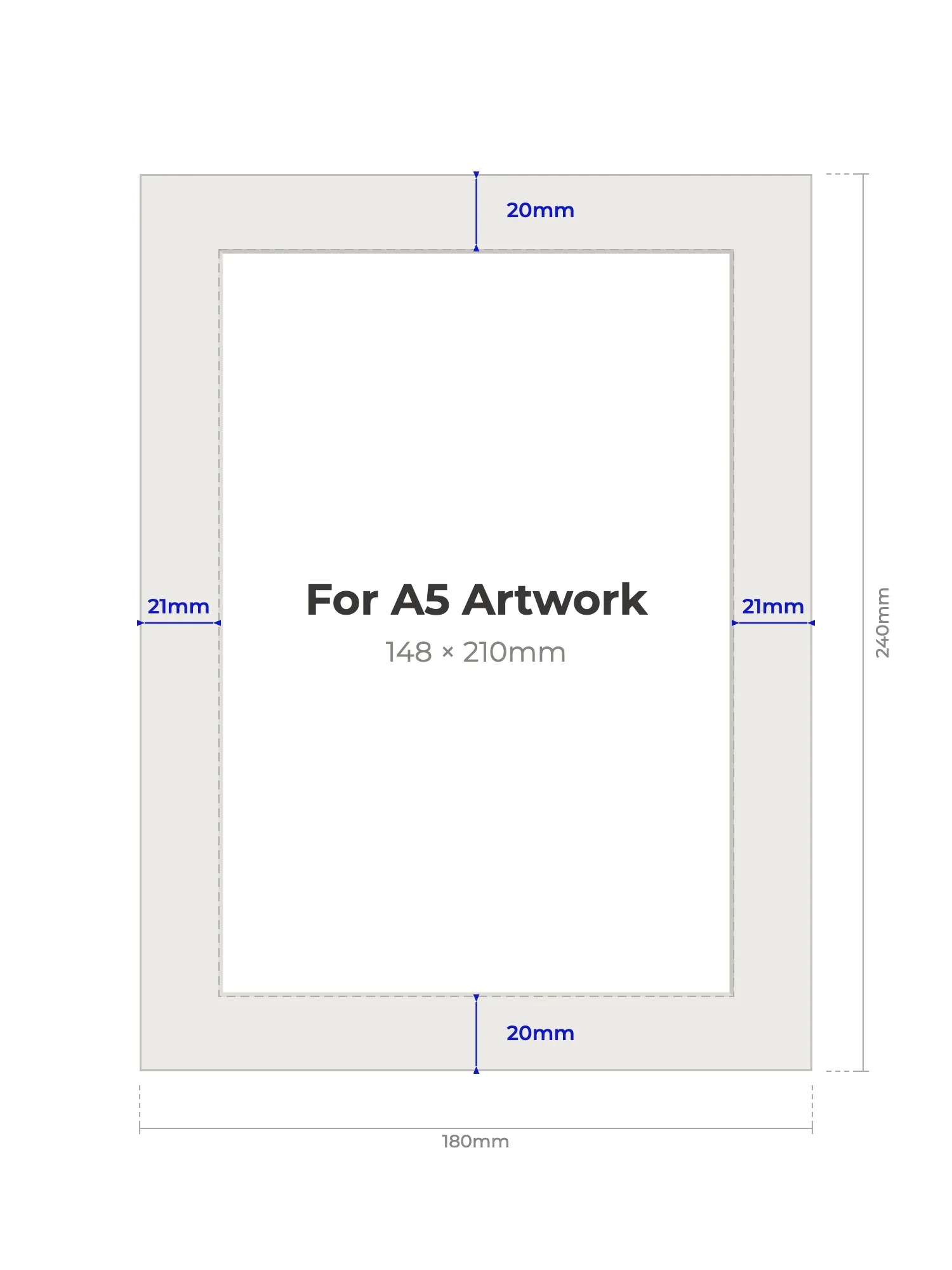 18×24cm Picture Mount for A5 Artwork - Image 2