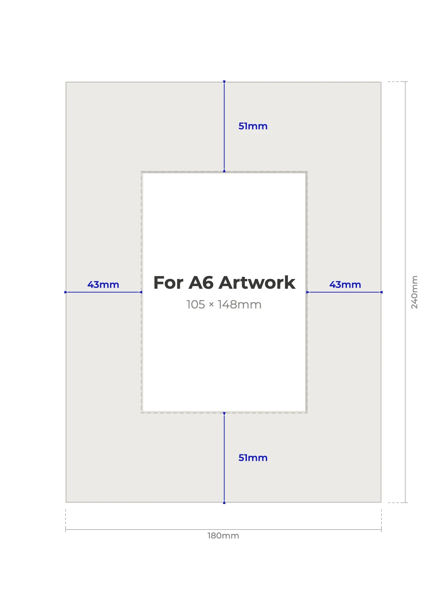 18×24cm Picture Mount for A6 Artwork - Image 2