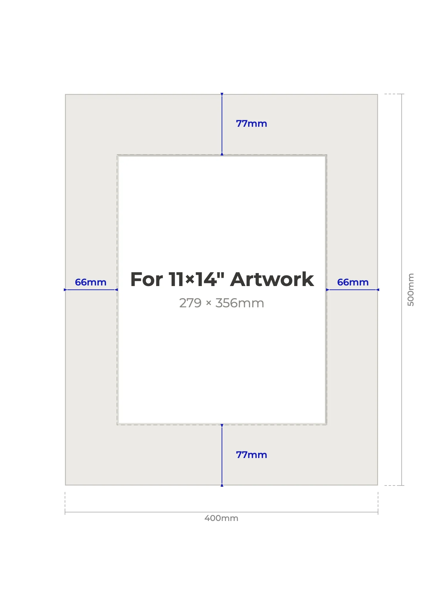 40×50cm Picture Mount for 11×14" Artwork - Image 2