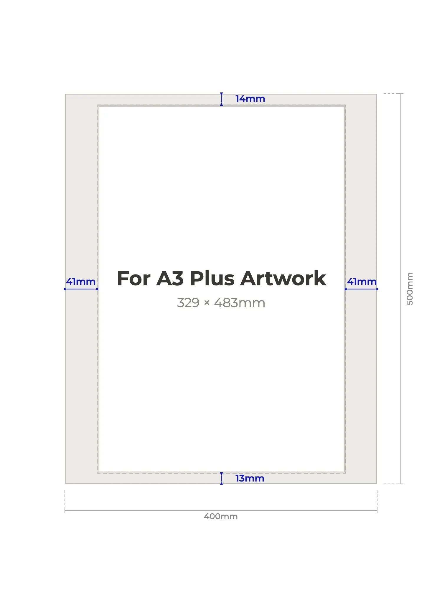 40×50cm Picture Mount for A3 Plus Artwork - Image 2