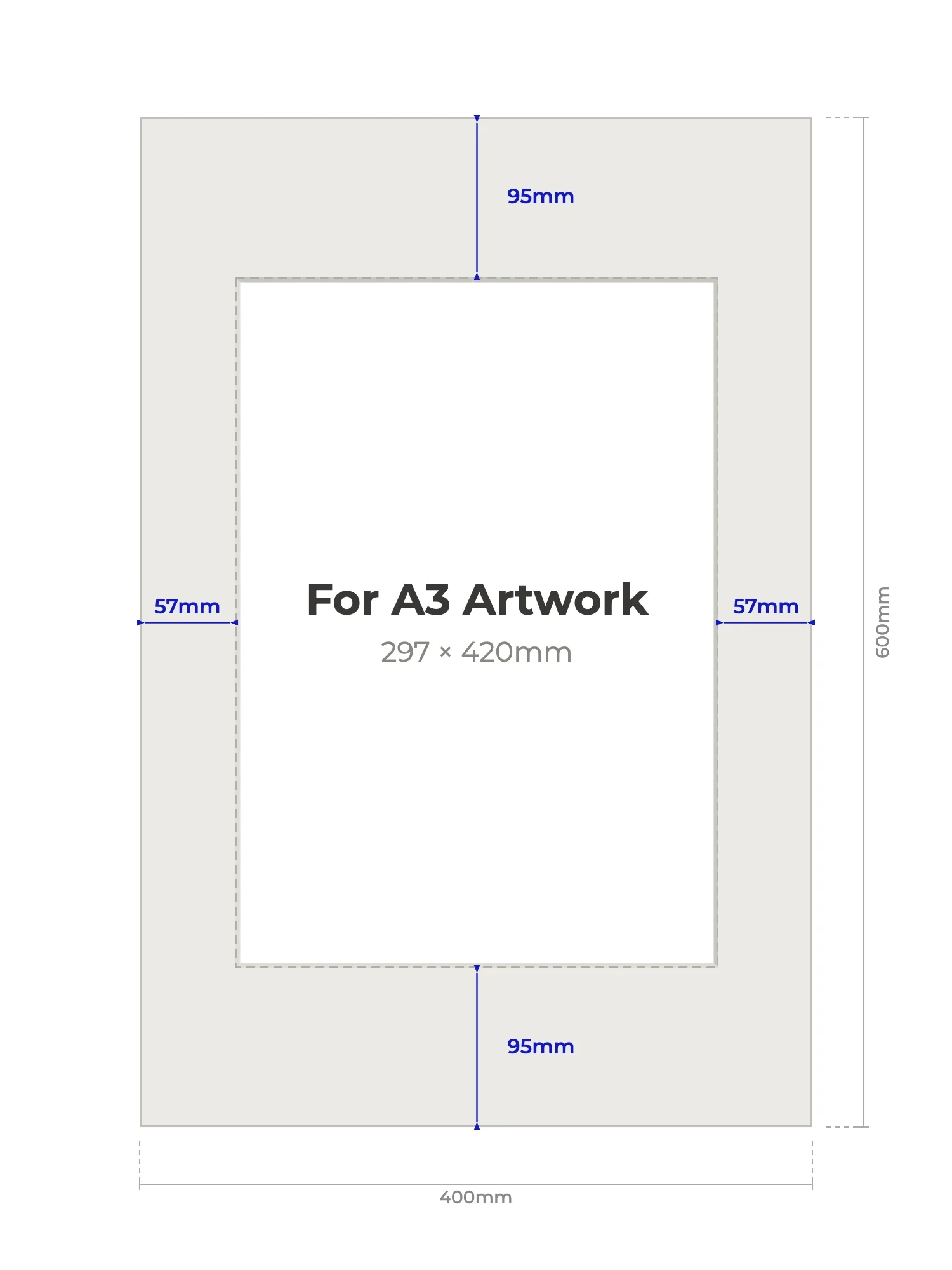 40×60cm Picture Mount for A3 Artwork - Image 2