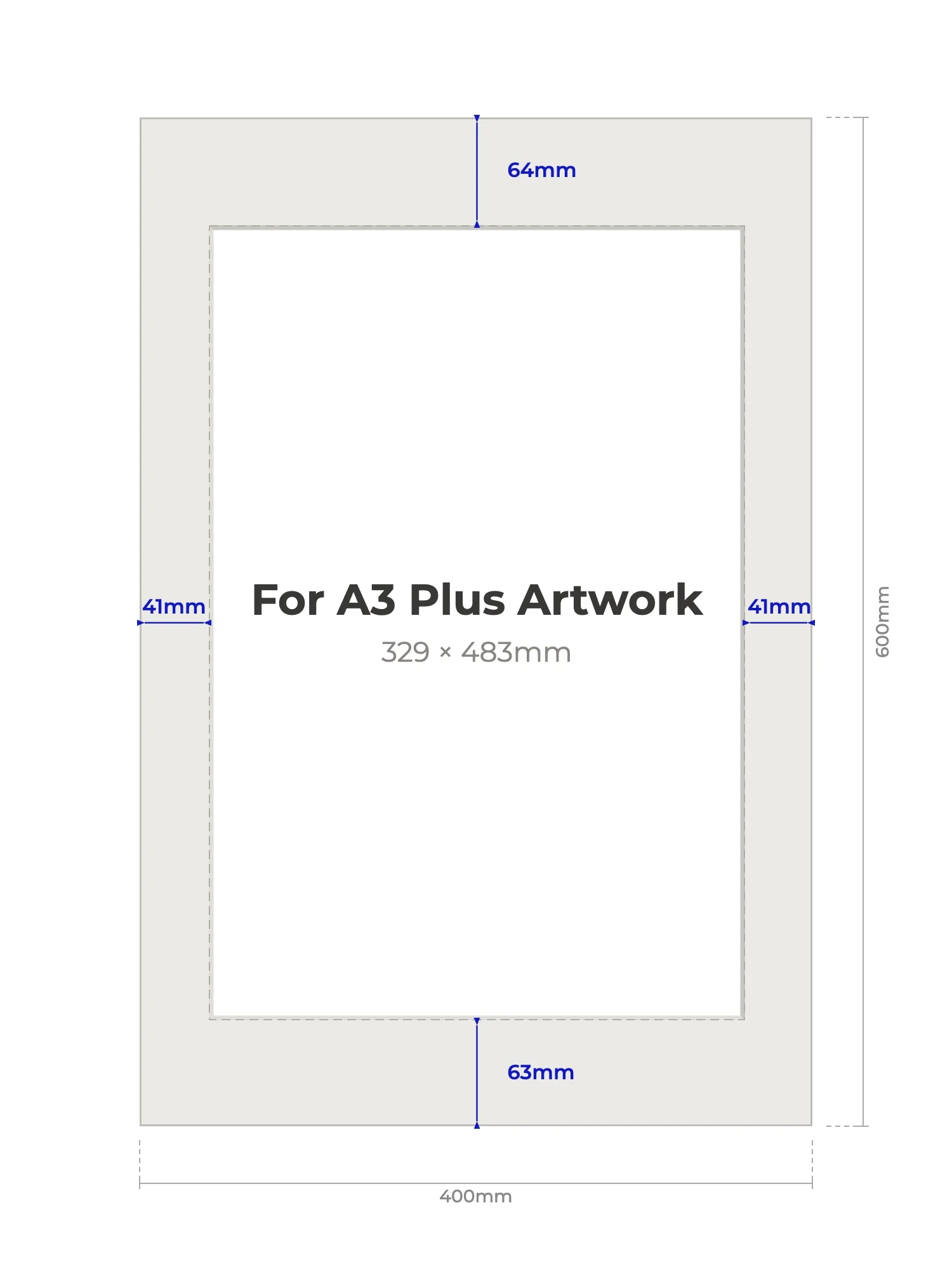 40×60cm Picture Mount for A3 Plus Artwork - Image 2
