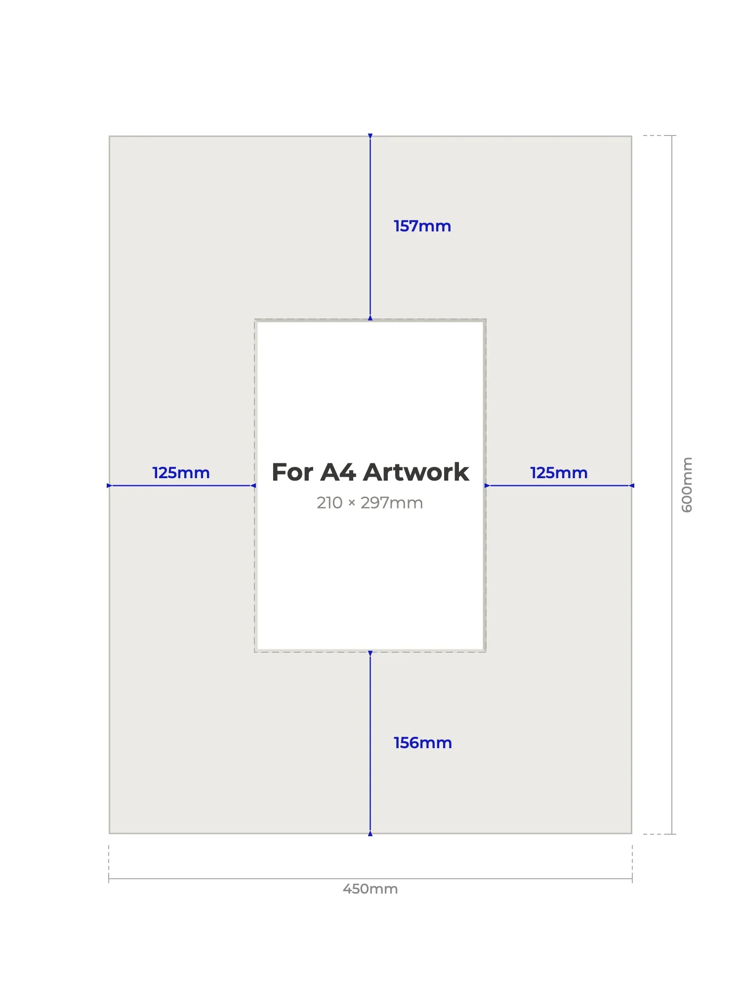 45×60cm Picture Mount for A4 Artwork - Image 2