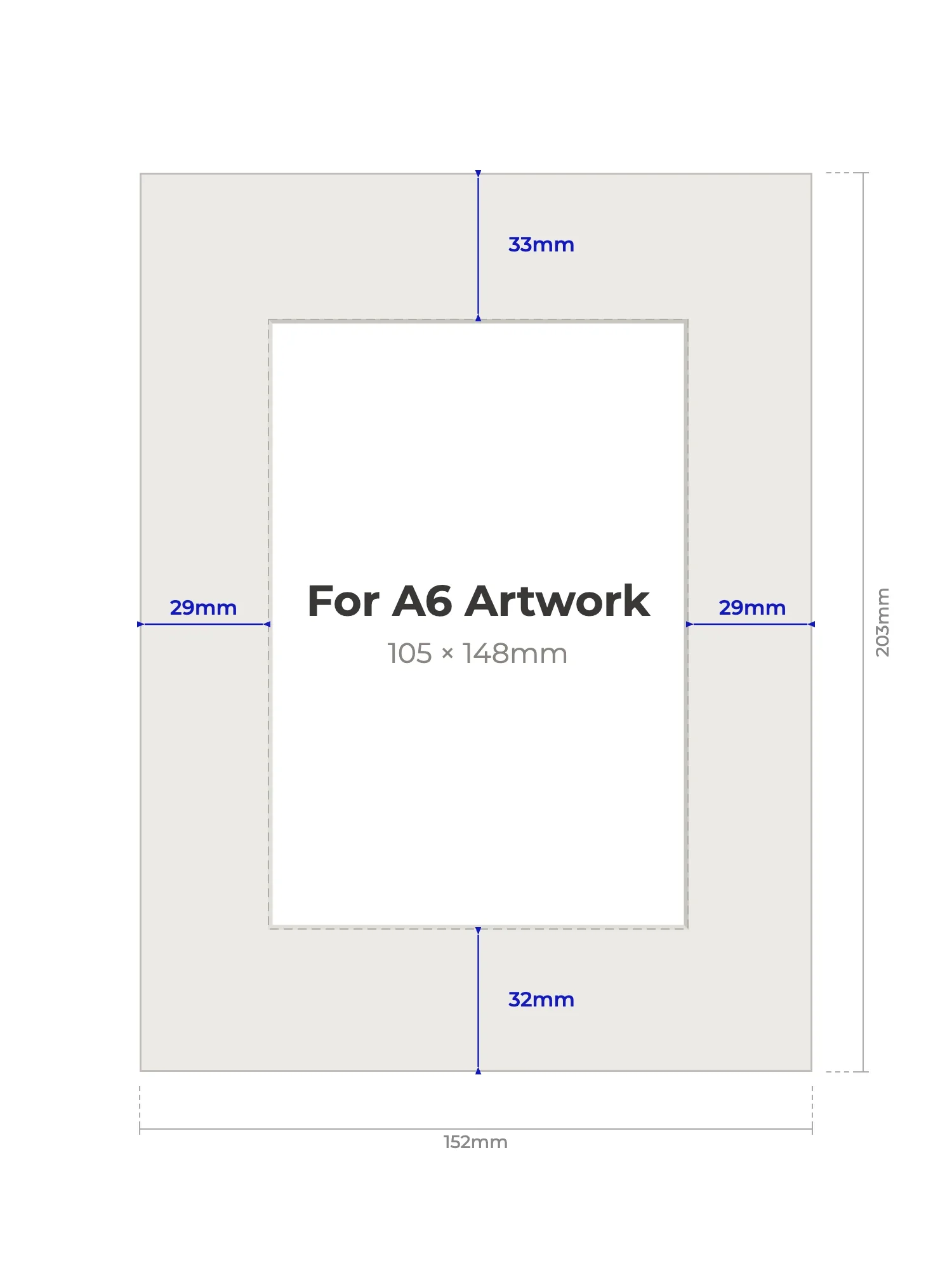 6×8" Picture Mount for A6 Artwork - Image 2