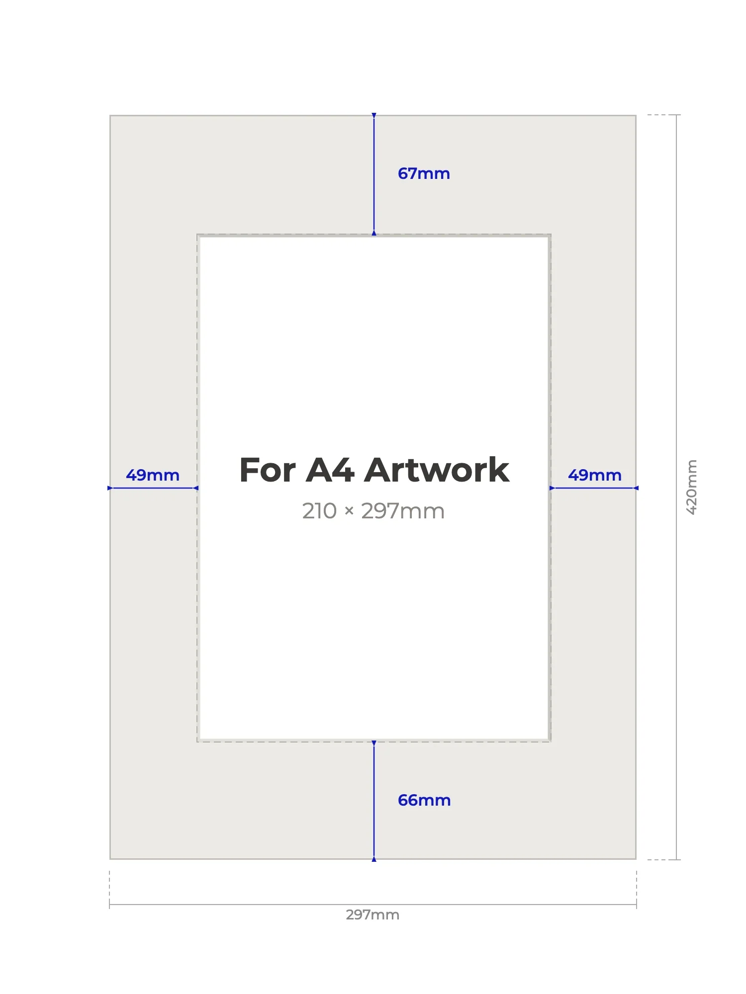 A3 Picture Mount for A4 Artwork - Image 2