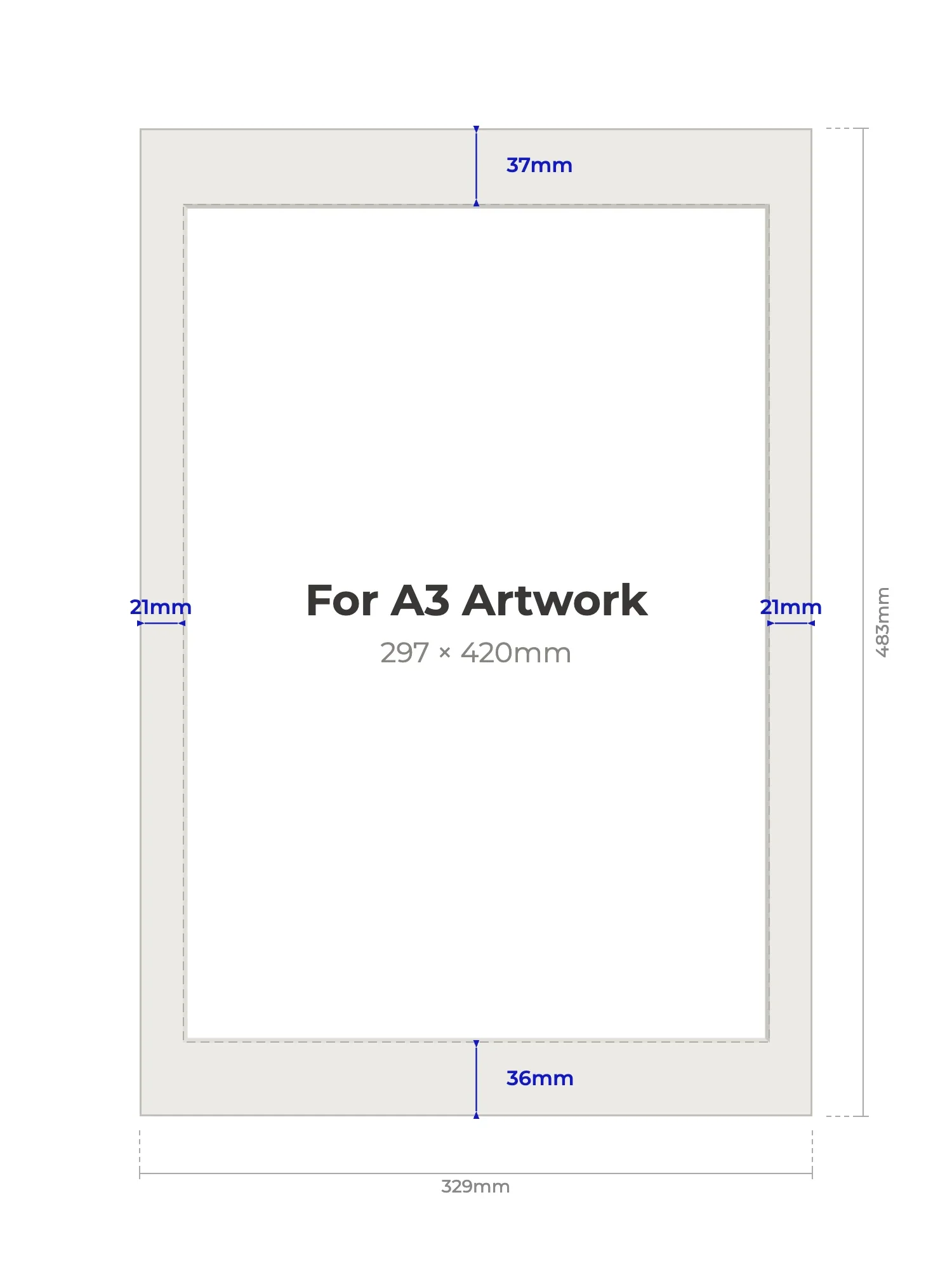 A3 Plus Picture Mount for A3 Artwork - Image 2